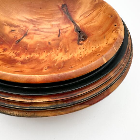 Tasmanian Turned Wood Bowl Ancient Huan Pine Birds Eye The Mobile Prickle Farm - Picture 3 of 13